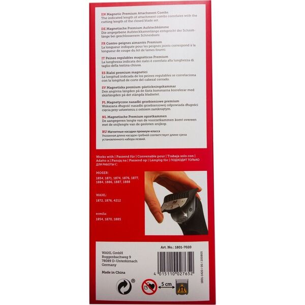 Moser MOSER 1801-7020 Magnetic attm.comb set 6/9/12mm cart.