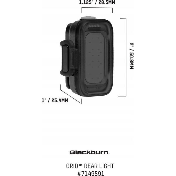 Blackburn Lampka tylna BLACKBURN GRID REAR LIGHT, 40 lumenów (NEW)