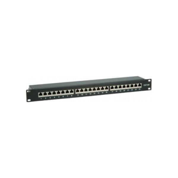 Value VALUE Cat.6A (Class EA) 19 panel krosowy, 24 porty, STP, czarny