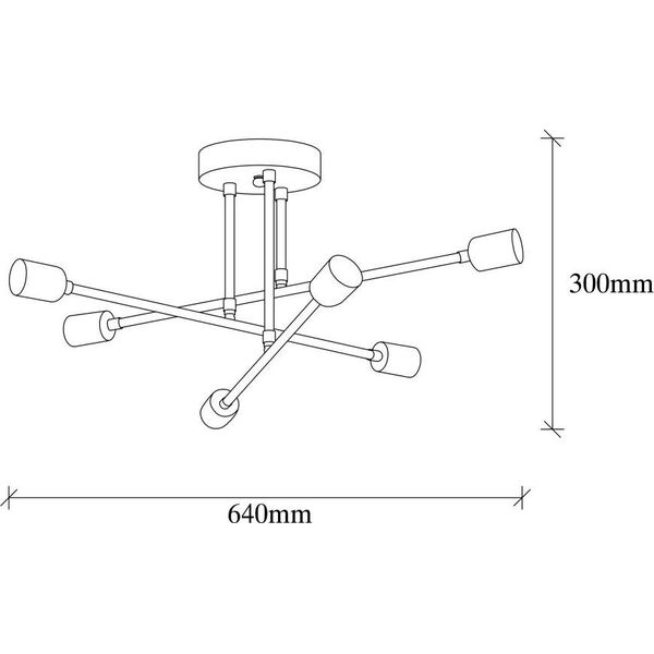 Lampa sufitowa Namat Opviq Sheen šviestuvas Flower 521SHN1132
