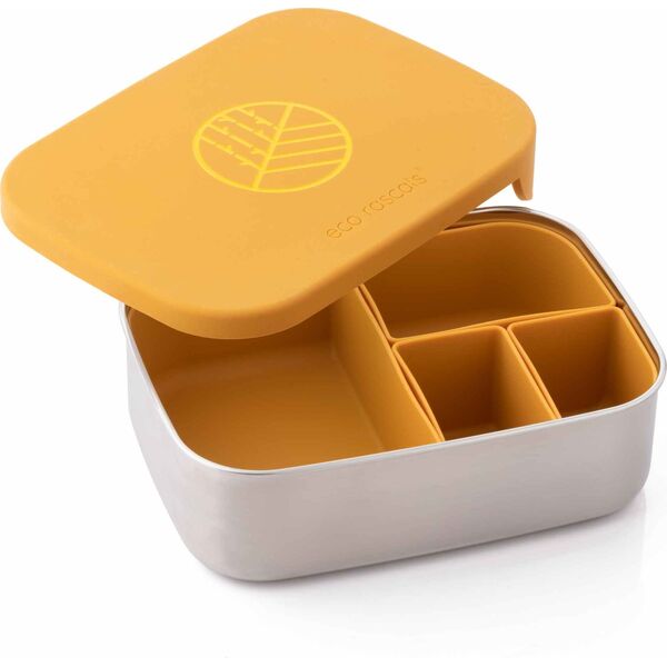 ECO RASCALS ECORASCALS Klasyczny Lunch Box Bento musztardowy