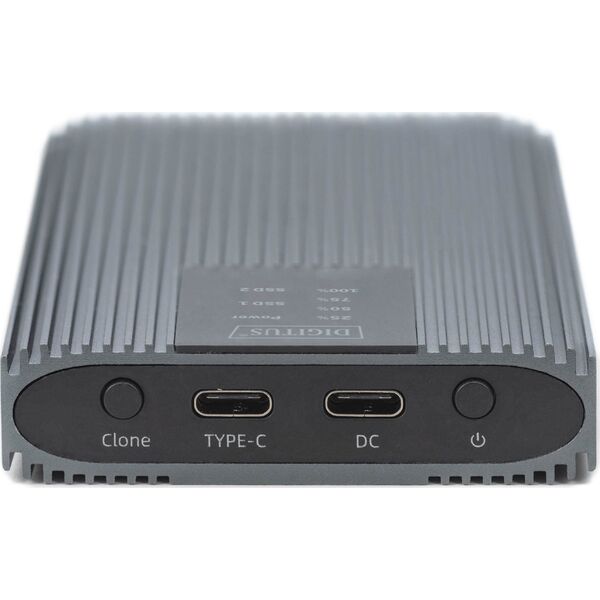 Digitus USB M.2 NVMe Clonestation, SSD, NVMe, 20 Gb/s, USB 3.2 Gen2, aluminium, beznarzędziowy