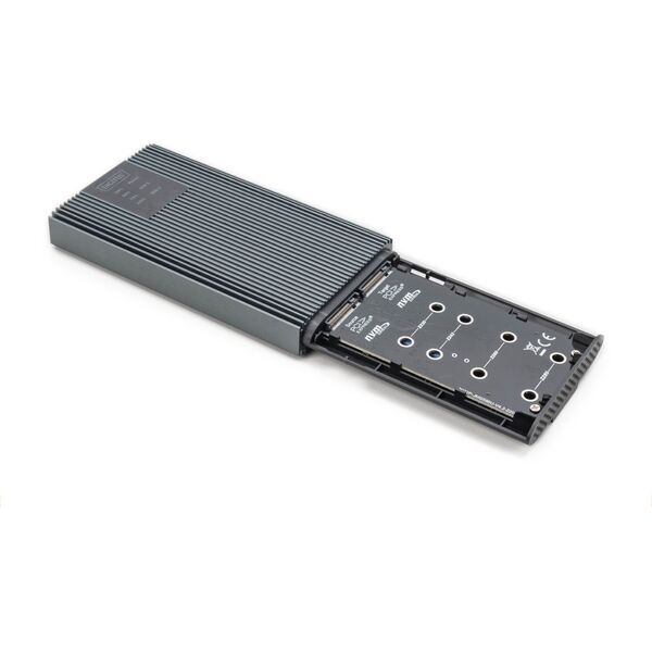 Digitus USB M.2 NVMe Clonestation, SSD, NVMe, 20 Gb/s, USB 3.2 Gen2, aluminium, beznarzędziowy