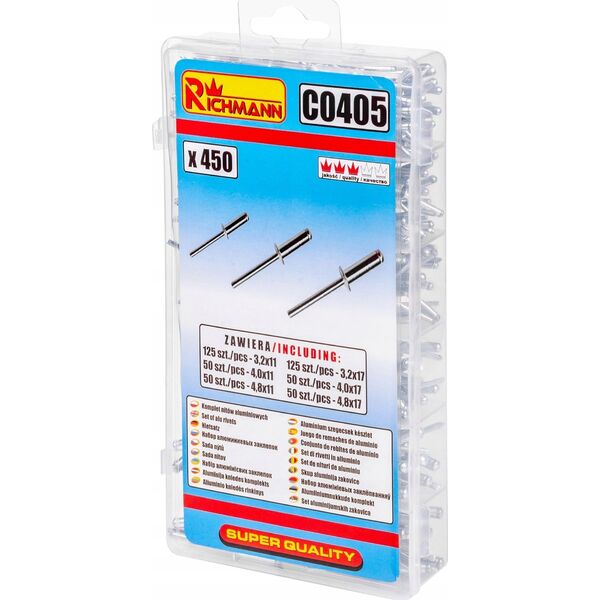 Corona Aluminum rivet compl. 450 pcs.