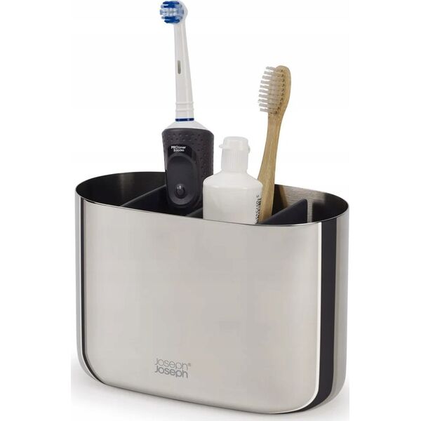Joseph Joseph Joseph Joseph EasyStore Luxe Large Toothbrush Caddy St. Steel
