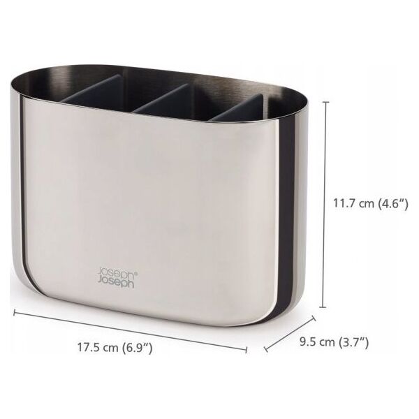 Joseph Joseph Joseph Joseph EasyStore Luxe Large Toothbrush Caddy St. Steel