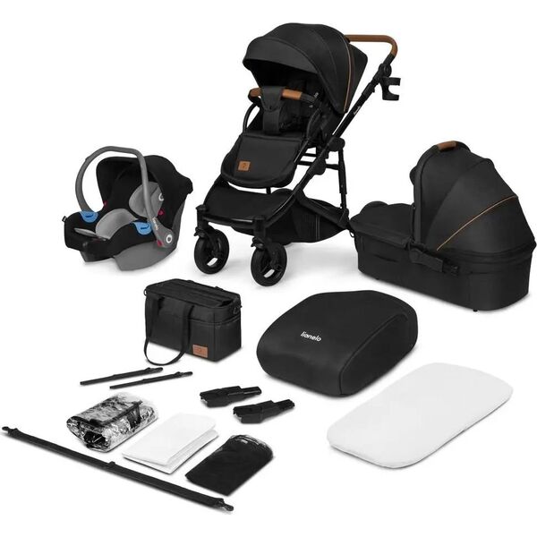 Wózek Lionelo Universalus vežimėlis Lionelo Mari Tour 3in1, black onyx