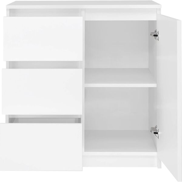 Topeshop Komoda Malwa 1D3S BIAŁY