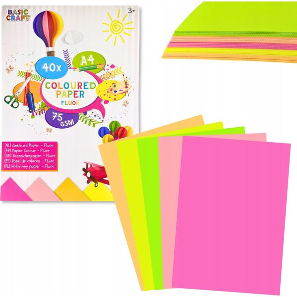 Herlitz Papier kolorowy fluorescencyjny A4/40K