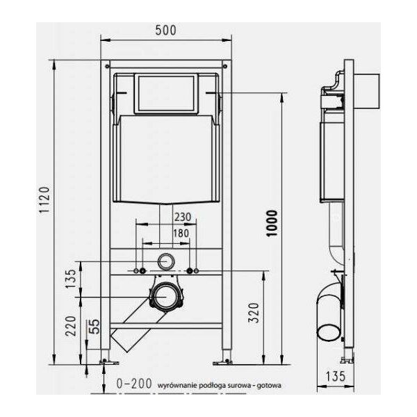 KAN-therm JOMOTech STELAZ WC H=1120 SWITCH BIAŁY