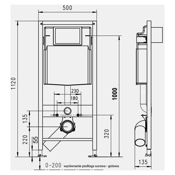 KAN-therm JOMOTech STELAZ WC H=1120+WSPORNIK