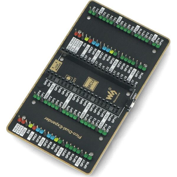 Waveshare Pico Dual Expander - podwójny ekspander wyprowadzeń 2 x 20 GPIO - do Raspberry Pi Pico - Waveshare 19343}