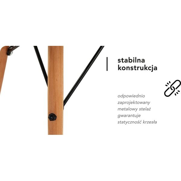Activeshop 4Rico Krzesło skandynawskie QS-185 eco skóra białe