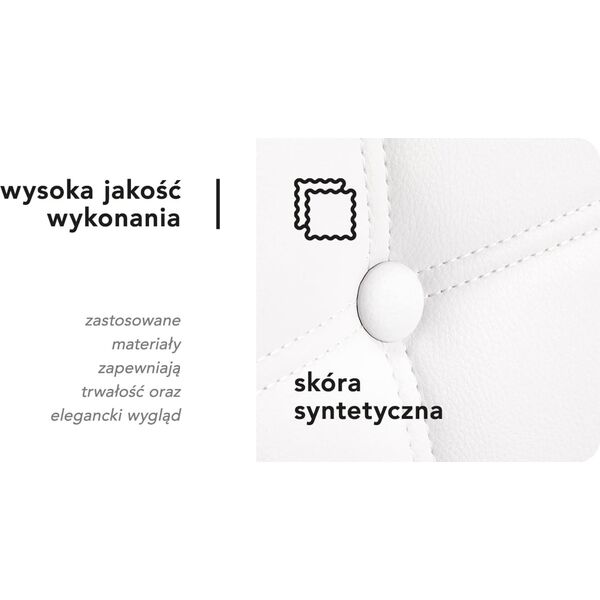 Activeshop 4Rico Krzesło skandynawskie QS-185 eco skóra białe