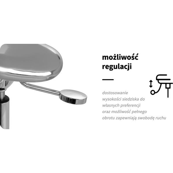 Activeshop Gabbiano taboret Fine Silver Roll Speed