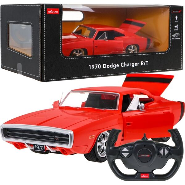 Rastar 1970 Dodge Charger RT czerwony RASTAR model 1:16 Zdalnie sterowane auto + Pilot