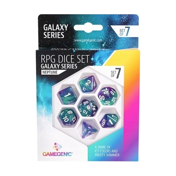 Gamegenic Gamegenic: Galaxy Series - RPG Dice Set - Neptune