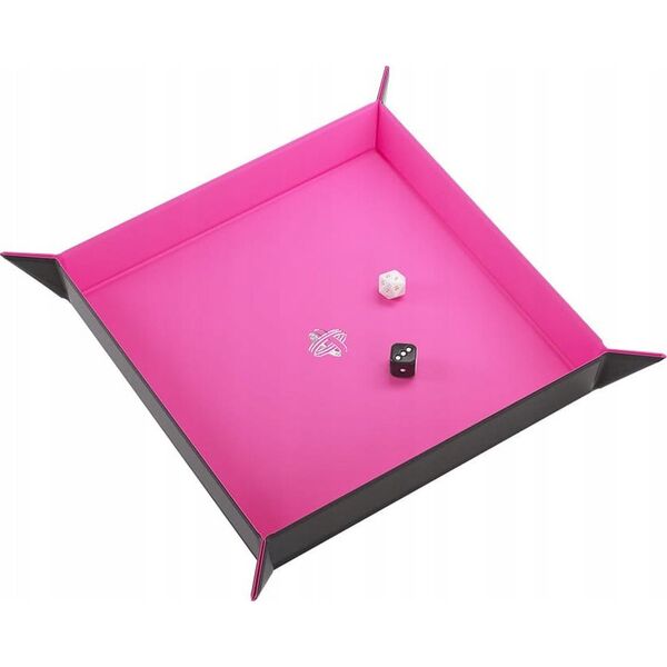 Gamegenic Gamegenic: Magnetic Dice Tray - Square - Black/Pink