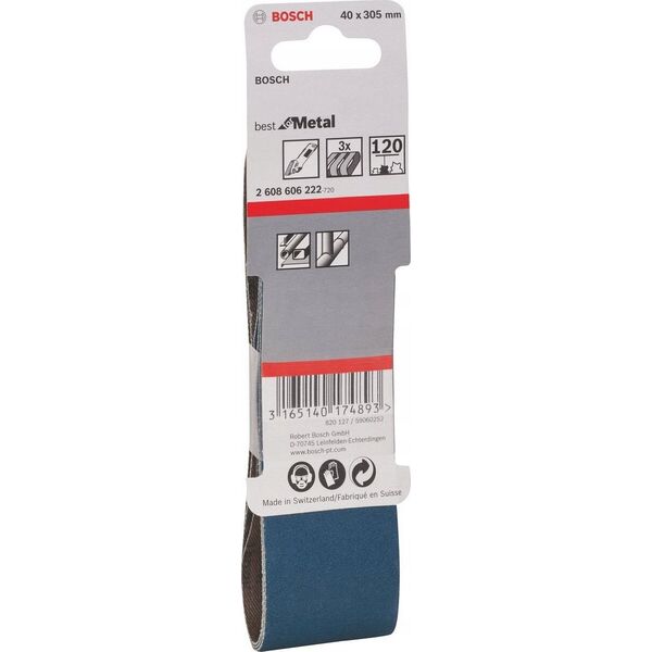 Bosch Bosch Schleifband Körnung 120 (L x B) 305 mm x 40 mm 2608606222 3 St. (2608606222)