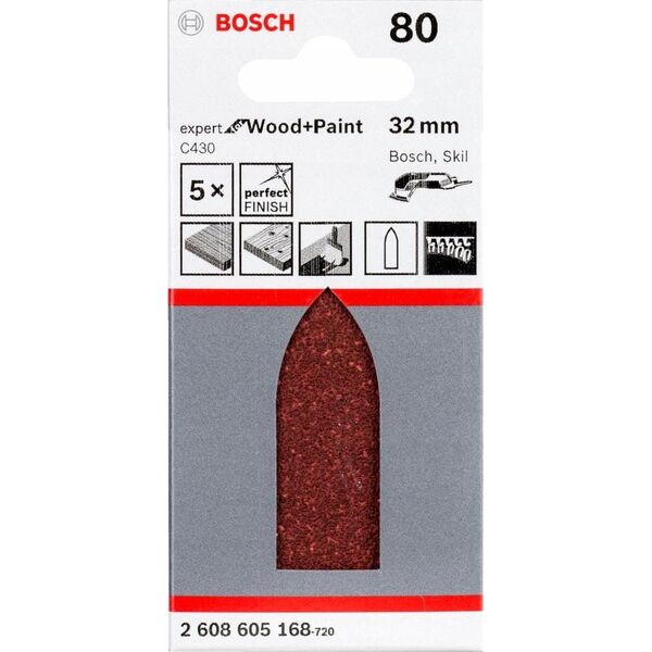 Bosch Bosch SLIBEBLAD DELTA EW 32MM K80 5 STK