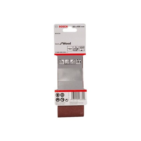 Bosch Bosch Schleifband Körnung 80 (L x B) 620 mm x 100 mm 2608606143 3 St. (2608606143)