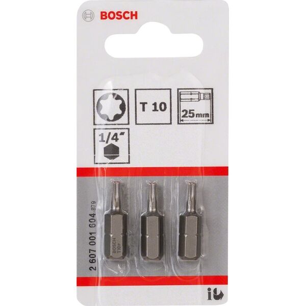 Bosch Bosch 2 607 001 604 - Torx - T10 - 25,4 / 4 mm (1 / 10,20cm (4") ) - Hexagonal (2607001604)