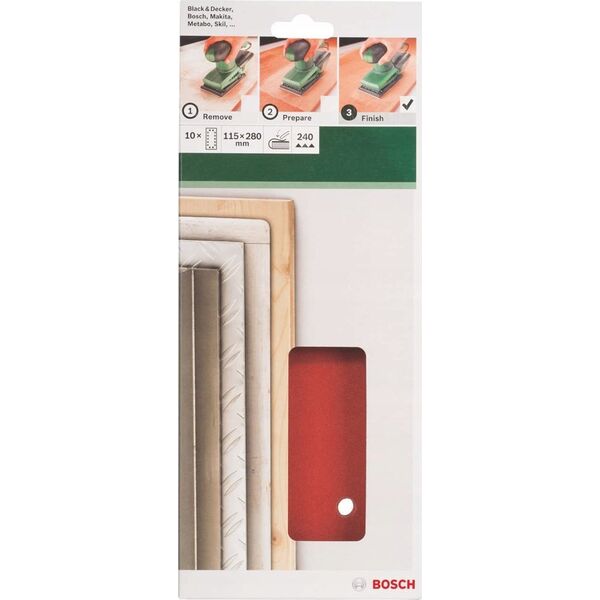 Bosch Bosch SLIBEBÅND 115X280MM K240 14HUL 10 STK