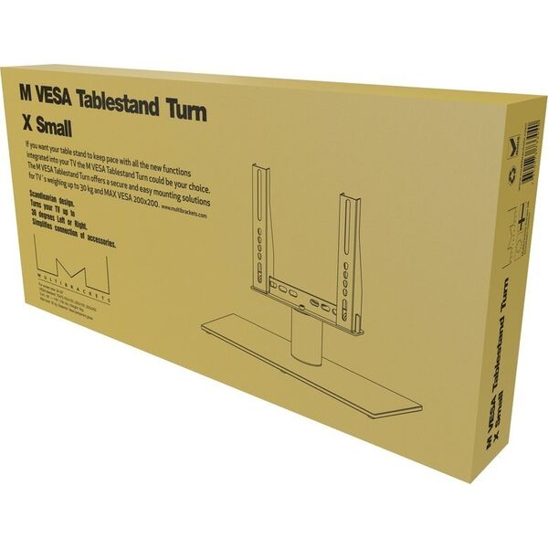 MultiBrackets Multibrackets M VESA Tablestand Turn Black X Small MAX 200x200, 61 cm (24"), 81.3 cm (32"), 100 x 100 mm, 200 x 200 mm, -30 - 30°, Black