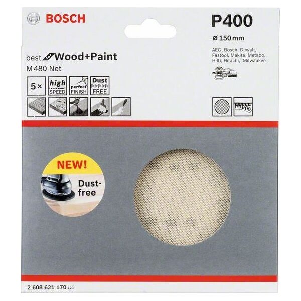 Bosch Bosch SLIBEBLAD EXC 150MM NET K400 5STK
