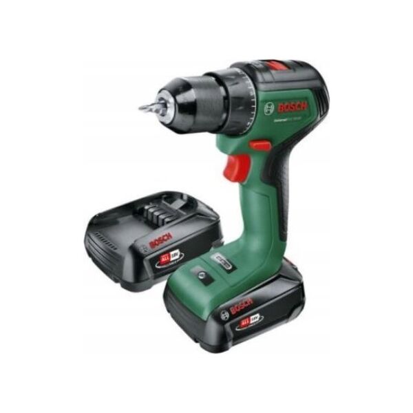Wiertarko-wkrętarka Bosch Bosch cordless drill/driver UniversalDrill 18V-60 (green/black, 2x Li-ion batteries 2.0Ah, case, POWER FOR ALL ALLIANCE)