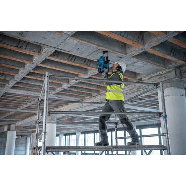 Młotowiertarka Bosch Bosch cordless hammer drill GBH 18V-28 CF Professional, with GDE 18V-16 (blue/black, 2x battery ProCORE18V 8.0Ah, Bluetooth, in L-BOXX)