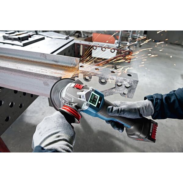 Szlifierka Bosch Bosch cordless angle grinder GWS 18V-10 P Professional, 125mm (blue/black, 2x Li-ion battery 5.0Ah, in L-BOXX)