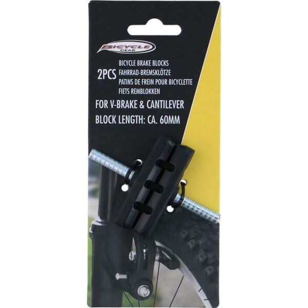 Bicycle Gear KLOCKI HAMULCOWE 2SZT MOCOWANIE NA TRZPIEŃ 60MM BICYCLE GEAR