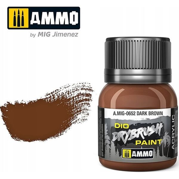 Vallejo Ammo: DIO Drybrush - Dark Brown