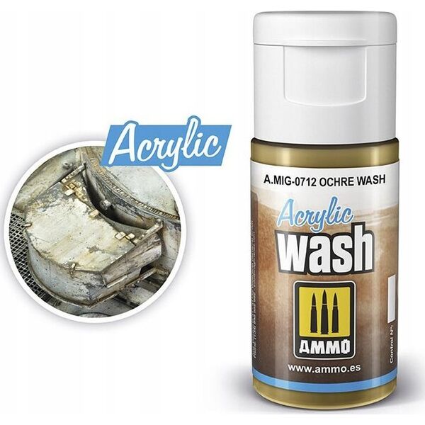Vallejo Ammo: Acrylic Wash - Ochre Wash