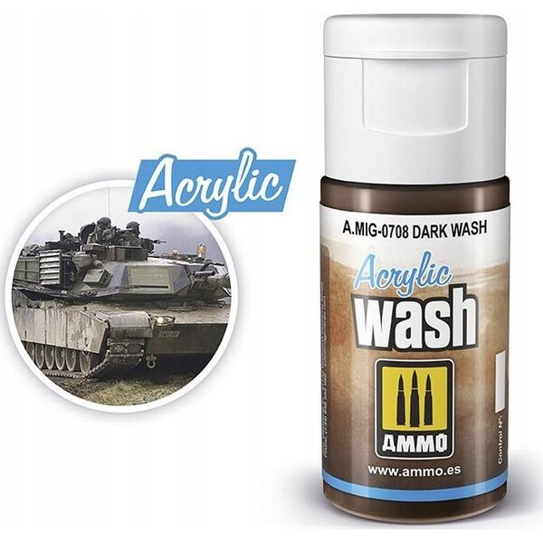 Vallejo Ammo: Acrylic Wash - Dark Wash