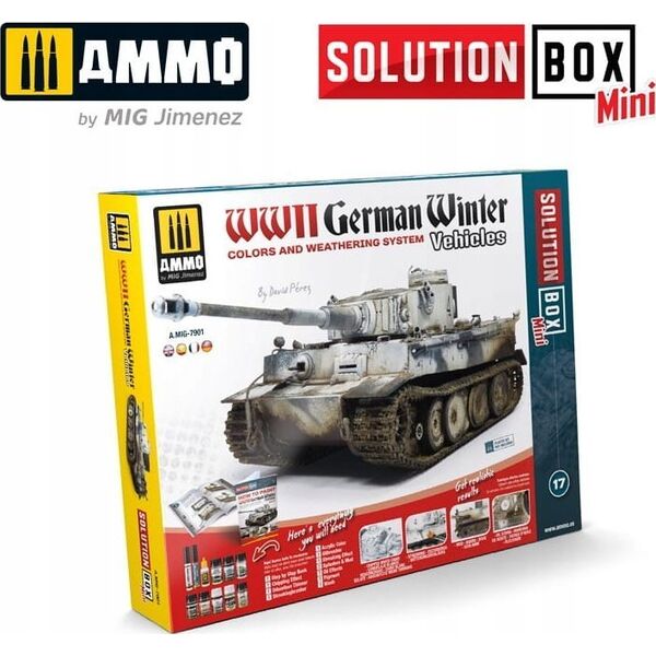 Vallejo Ammo: Solution Box Mini 17 - WWII German Winter Vehicles - Colors and Weathering System
