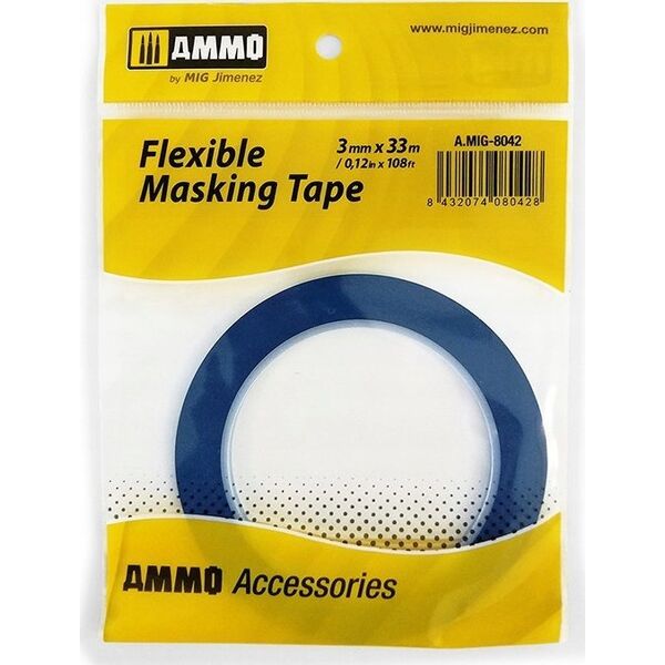 Vallejo Ammo: Flexible Masking Tape (3 mm x 33 m)