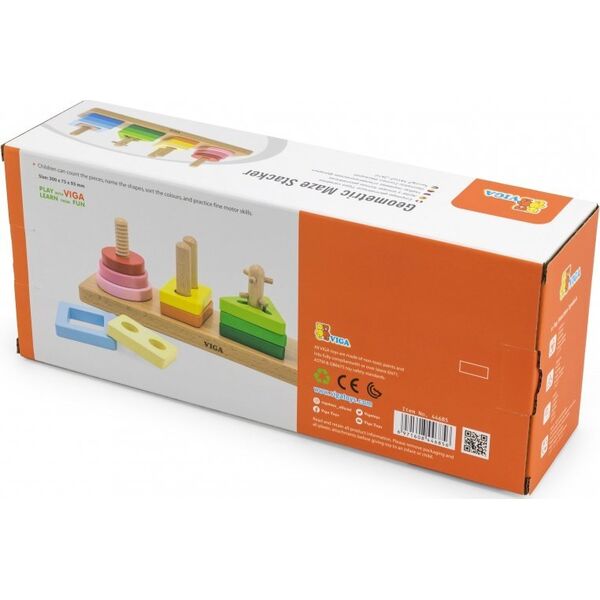 Viga Toys Drewniany Geometryczny Sorter Labirynt Lumarko!