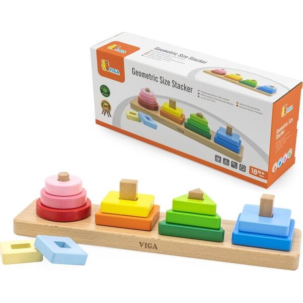 Viga Toys Drewniany Geometryczny Sorter Układanka Lumarko!