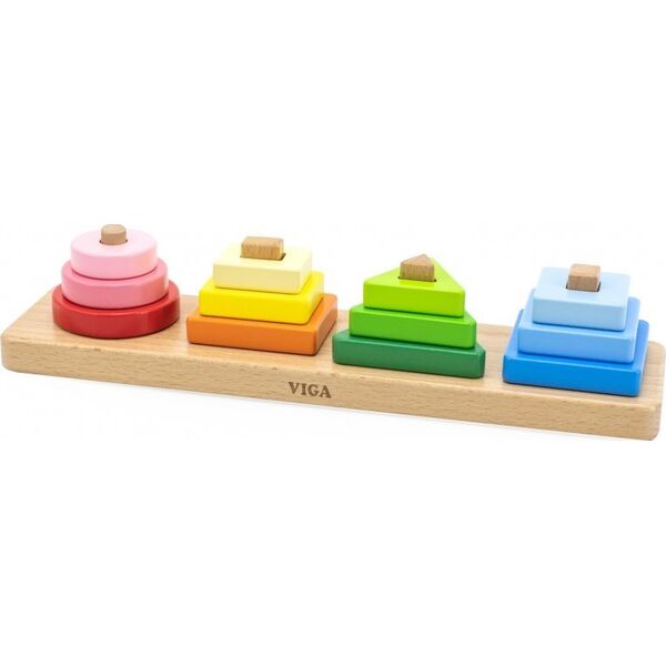 Viga Toys Drewniany Geometryczny Sorter Układanka Lumarko!