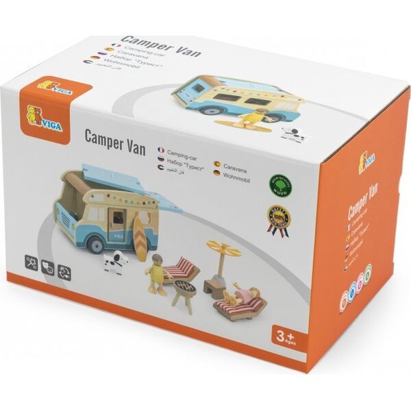 Viga Toys Drewniany Kamper Plaża Lumarko!