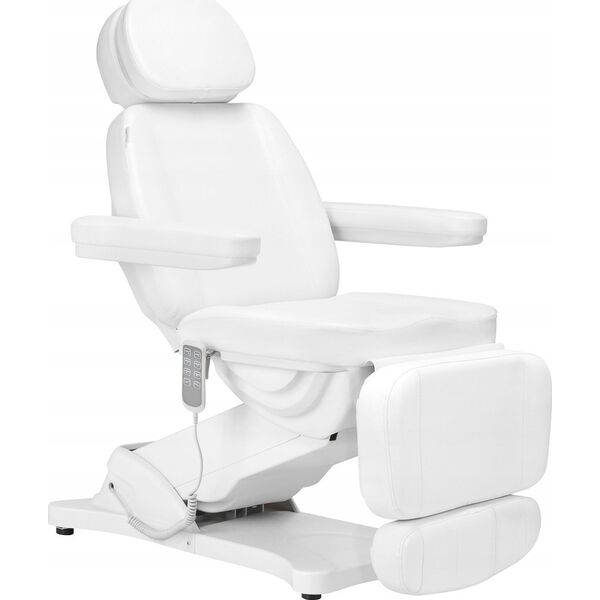 Activeshop Elektryczny fotel kosmetyczny SILLON CLASSIC 4 silniki z kołyską biały