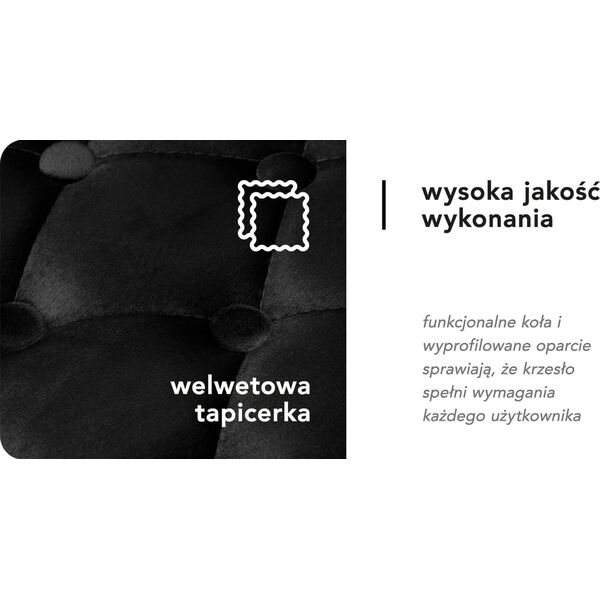 Activeshop 4Rico Krzesło obrotowe QS-OF213G aksamit czarne