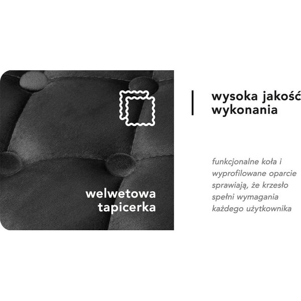 Activeshop 4Rico Krzesło obrotowe QS-OF213G aksamit szare
