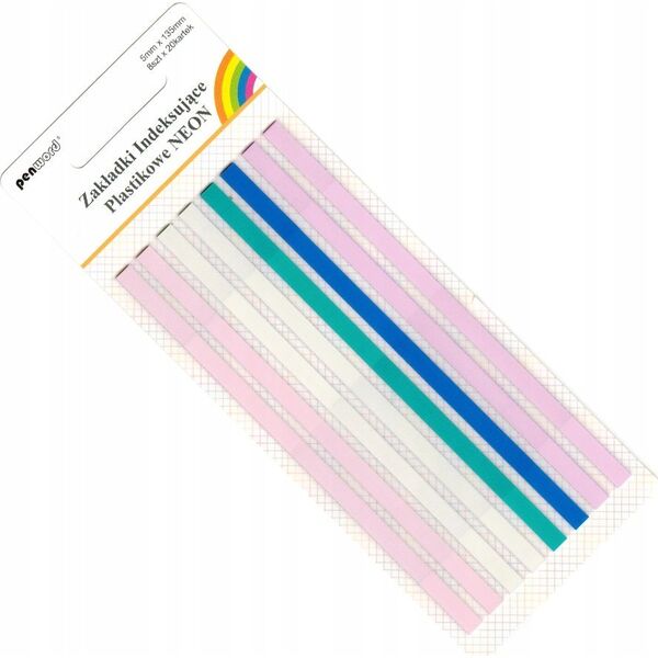 Polsirhurt Zakładki indeksujące ZI-52 plastikowe Neon 8x20 5mmx135mm k720 p24
