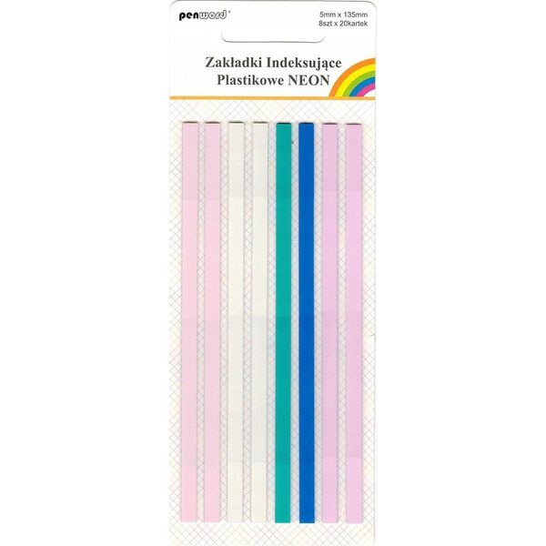 Polsirhurt Zakładki indeksujące ZI-52 plastikowe Neon 8x20 5mmx135mm k720 p24