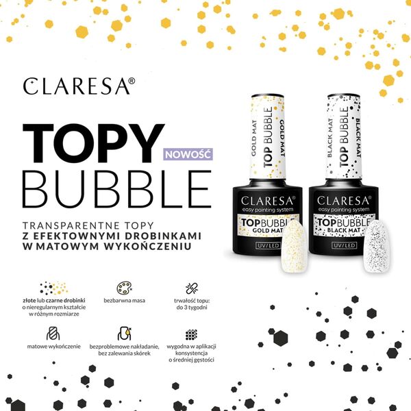 Activeshop Claresa Top Bubble gold Matt No wipe -5g