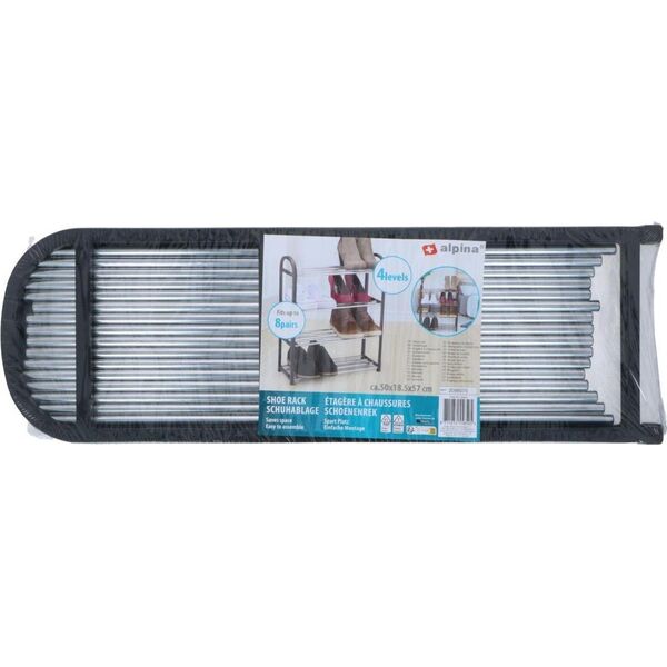 Alpina Półki regał organizer stojak na buty 4 poziomy Alpina  50 x 18,5 x 57 cm