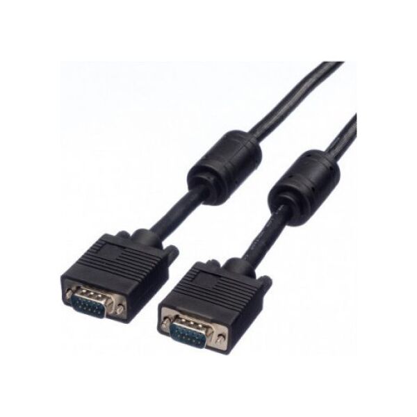 Kabel Secomp Kabel SVGA + ferrytowy, HD15 M - HD15 M, czarny, 15 m